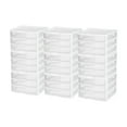 thumbnail image 1 of Sterilite Clear Plastic Stackable Small 3 Drawer Storage System, (9 Pack), 1 of 10