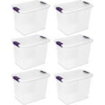 thumbnail image 1 of Sterilite Clear Storage Containers for Clothes, 6 Pack, 1 of 5