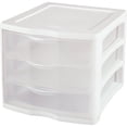 thumbnail image 1 of Sterilite ClearView 3 Drawer Stackable Organizer - Stackable Plastic Storage - 12 Pack, Clear, 1 of 1