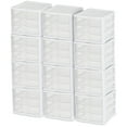 thumbnail image 1 of Sterilite ClearView Stacking 3 Drawer Storage Organizer System, (12 Pack), 1 of 11