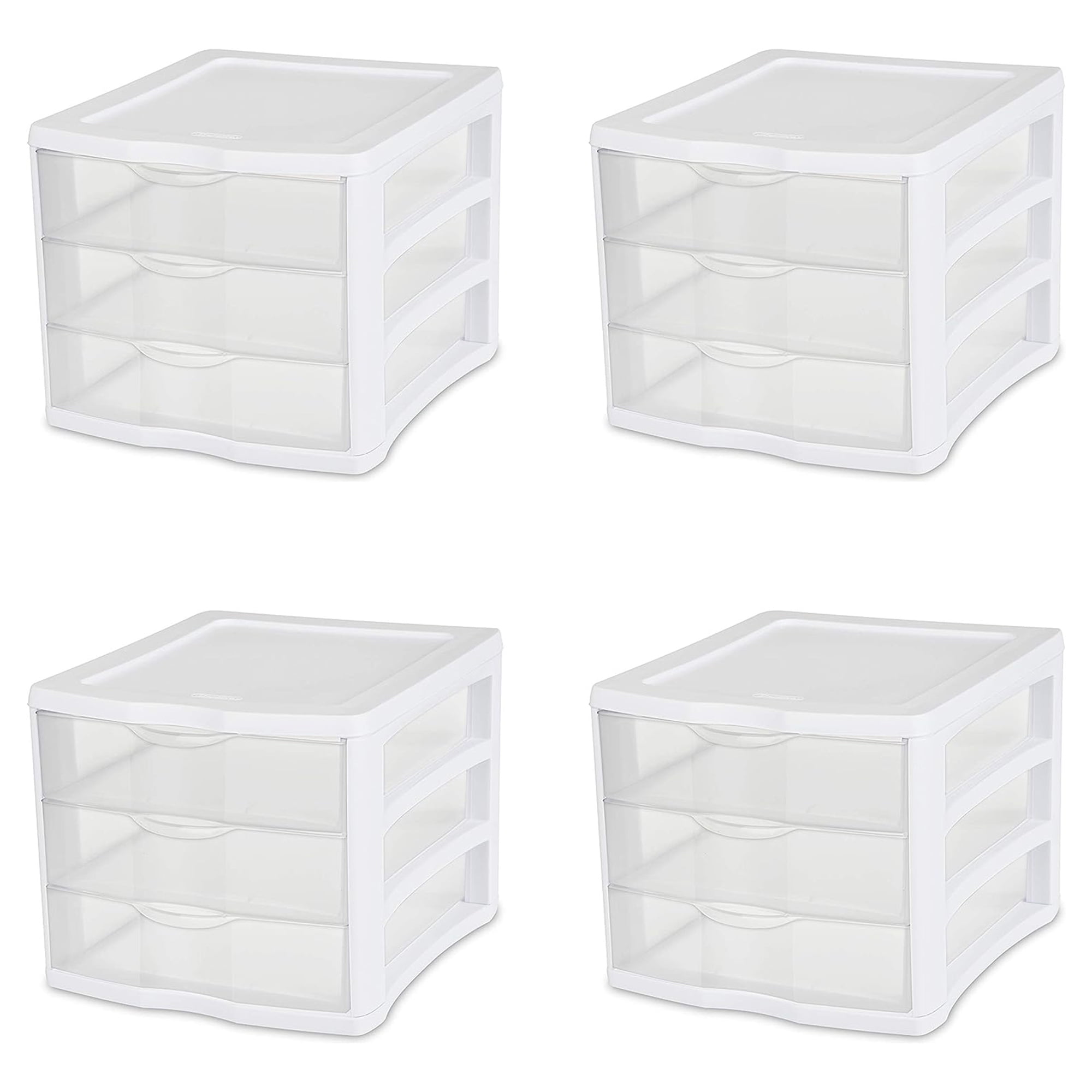Sterilite ClearView Compact Stacking 3 Drawer Storage Organizer System, 16  Pack, 1 Piece - Kroger