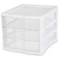 thumbnail image 1 of Sterilite ClearView Stacking 3 Drawer Storage Organizer System, (8 Pack), 1 of 8