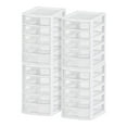 thumbnail image 1 of Sterilite Clearview Small Plastic 5 Drawer Desktop Storage System, 4 Pack, White, 1 of 10