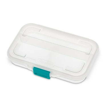 Sterilite Convenient Divided Clear Pencil Storage Box & Latch Lid, 24 Pack