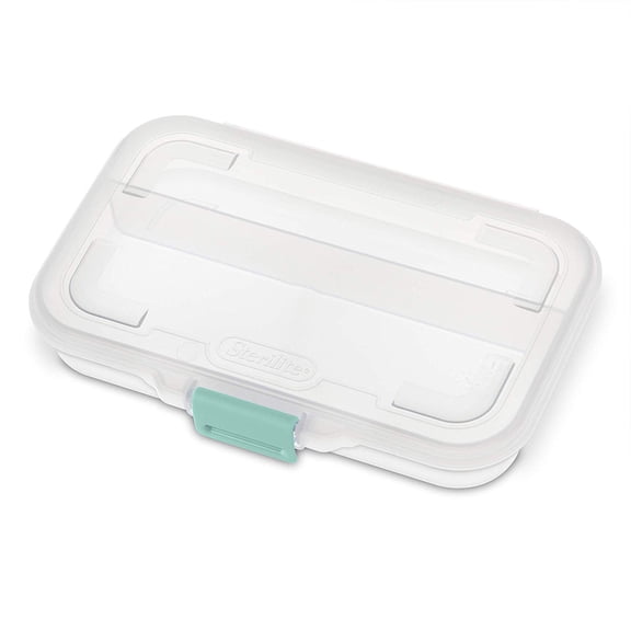 Sterilite Convenient Divided Clear Pencil Storage Box - Latch Lid - 24 Pack