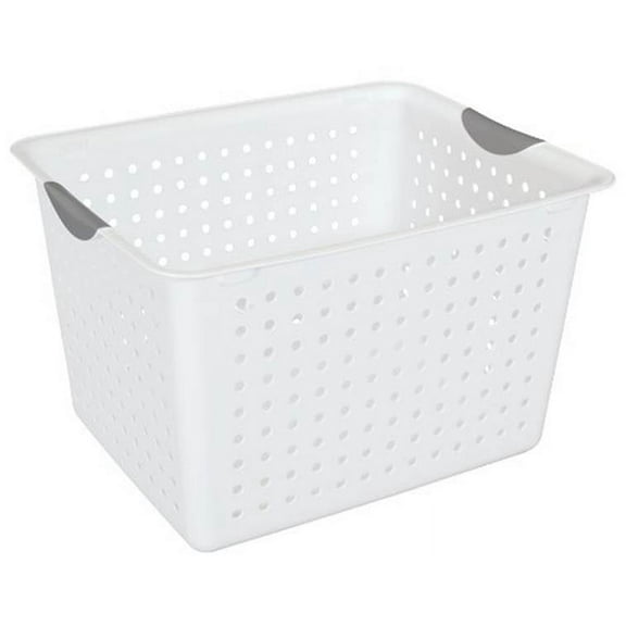 Sterilite Deep & Medium Ultra Plastic Storage Bin Organizer Basket Pair (12 Pack)