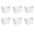 thumbnail image 1 of Sterilite Deep Ultra™ Basket, Open Plastic Storage Bin, Versatile Organization Solution, White, 6 Count, 1 of 8