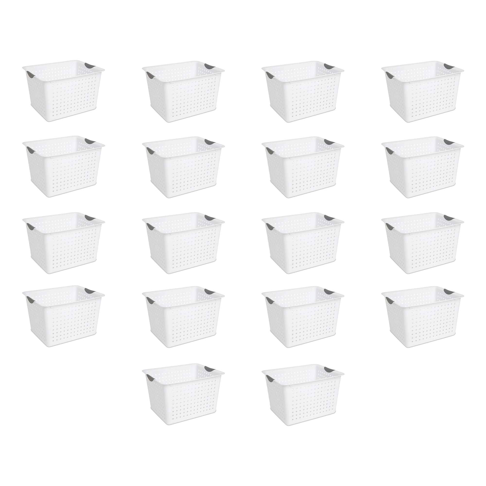 Sterilite Deep Ultra Plastic Storage Organizer Basket w/ Handles