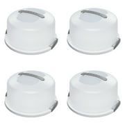 Sterilite Cake Server, Latching Lid with Handle, Easy to Store, Transport and Serve, White, 4 Count