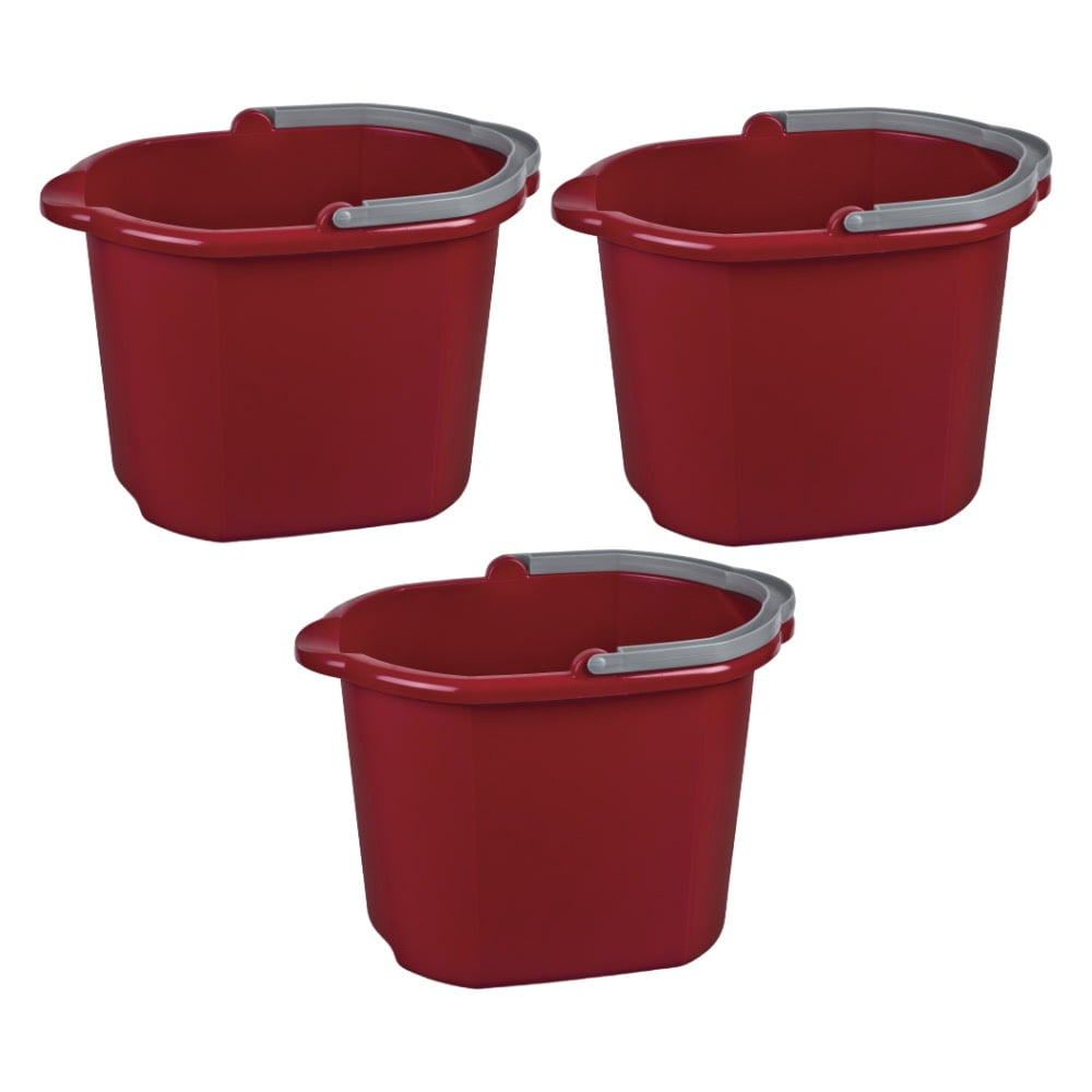 Sterilite 1129 - 17.5 Qt. Mop Bucket Classic Red 11295804