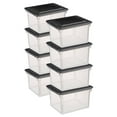 thumbnail image 1 of Sterilite File Box, Clear Bankers Box, Organizer Storage Tote w/Lid, 8 Pack, 1 of 12