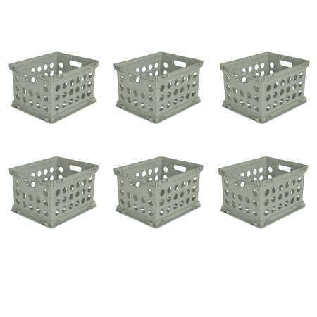 Sterilite File Crate Plastic, Green River, Set of 6