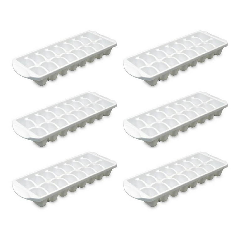 White Plastic Stackable Trays- 14-3/4W x 8-1/4L x 1H