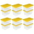 thumbnail image 1 of Sterilite Industrial Storage Box with Handles, 27 Gal, Yellow, 12 Pack, 1 of 12