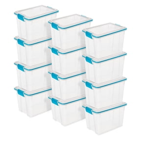 Sterilite Large 20 Qt Storage Container Tote with Latching Lids, (12 Pack)