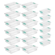 Sterilite Large Clip Storage Box, 12 Pack, Small Clip Storage Box, 6 Pack