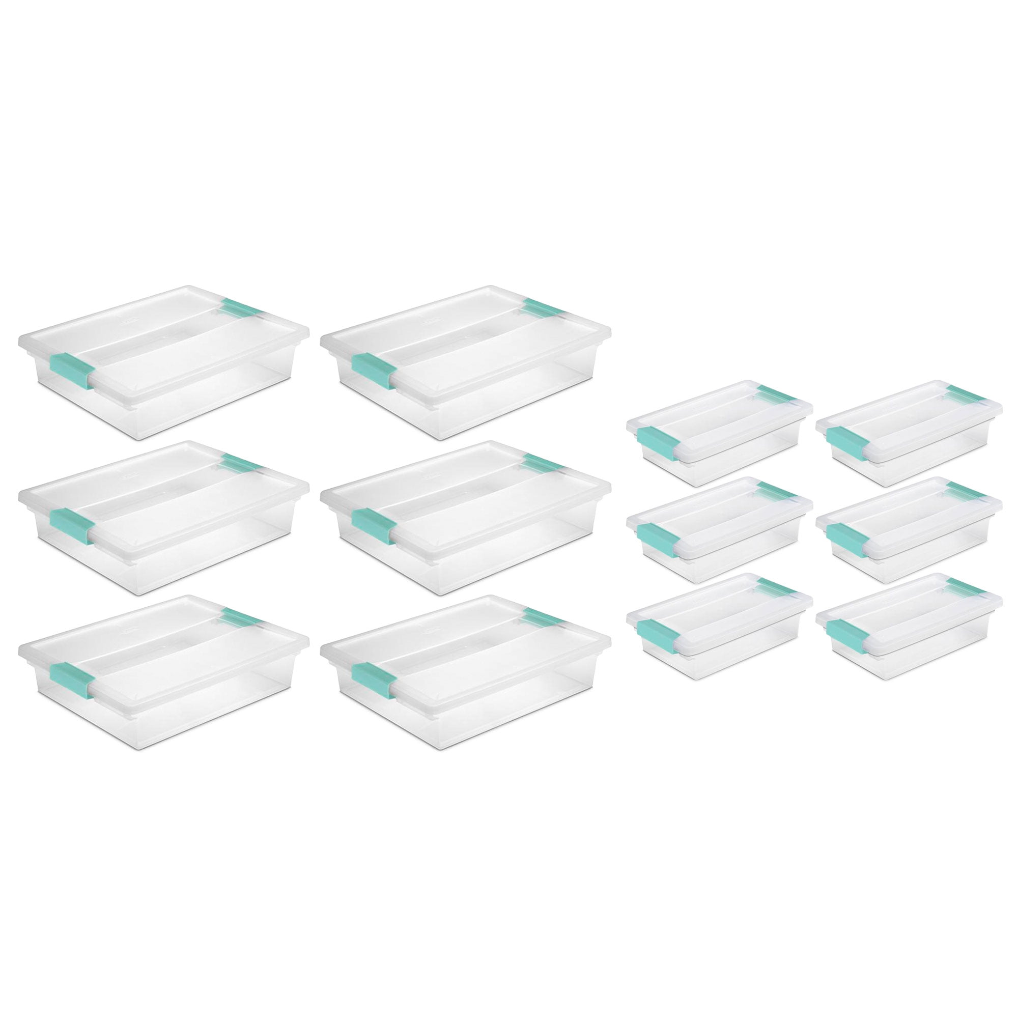 Sterilite 3 qt. Plastic Small File Clip Box Storage Tote Container