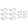 thumbnail image 1 of Sterilite Large Clip Storage Box Container (6 Pack) + Small Clip Box (6 Pack), 1 of 11