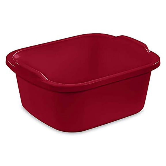 Sterilite Multi Function Sink Dishwashing Pan - 12 Qt Heavy Duty - 32 Pack, Red