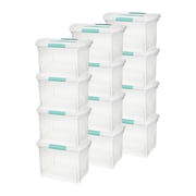 Sterilite Large Nesting ShowOffs Clear File Box w/ Handle, (12 Pack)