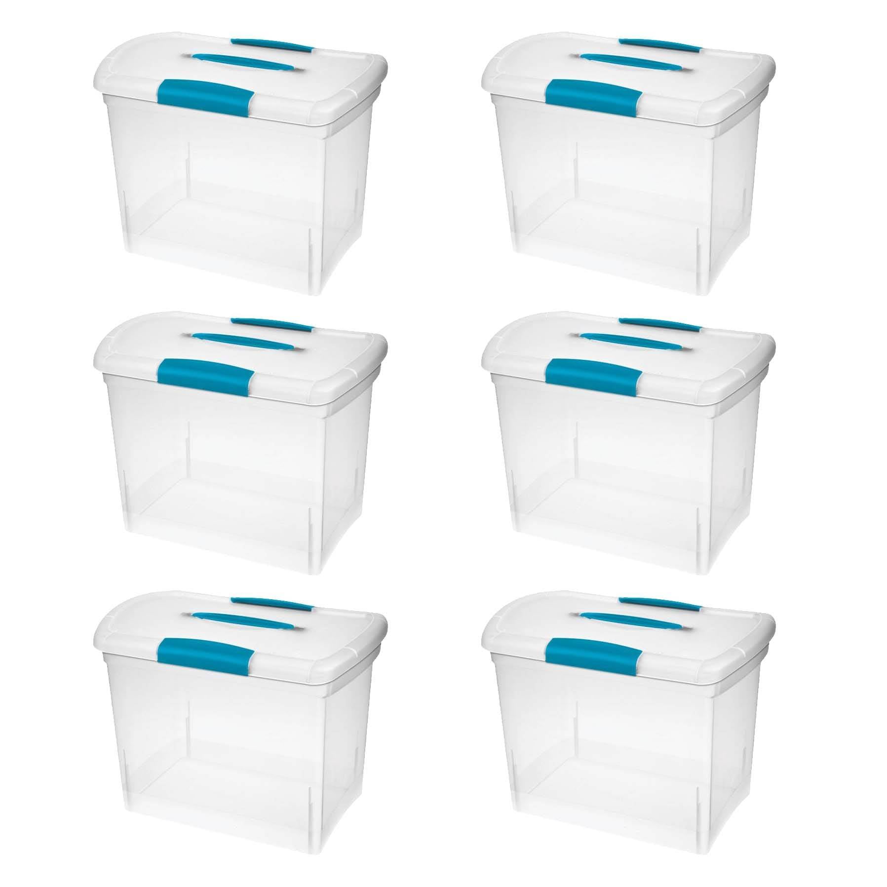 Sterilite 10 GA Large Nesting ShowOffs Portable Clear File Storage Box with  Latches (12 Pack) 12 x 18768606 - The Home Depot