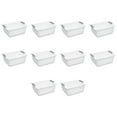 thumbnail image 1 of Sterilite Large Stacking Basket, Open Plastic Bin, Space Saving Organizers, White, 10 Count, 1 of 9