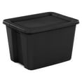 thumbnail image 1 of Sterilite Large Storage Bin, 18 Gallon Plastic Storage Container with Snap-On Lid, Black, 1 of 6