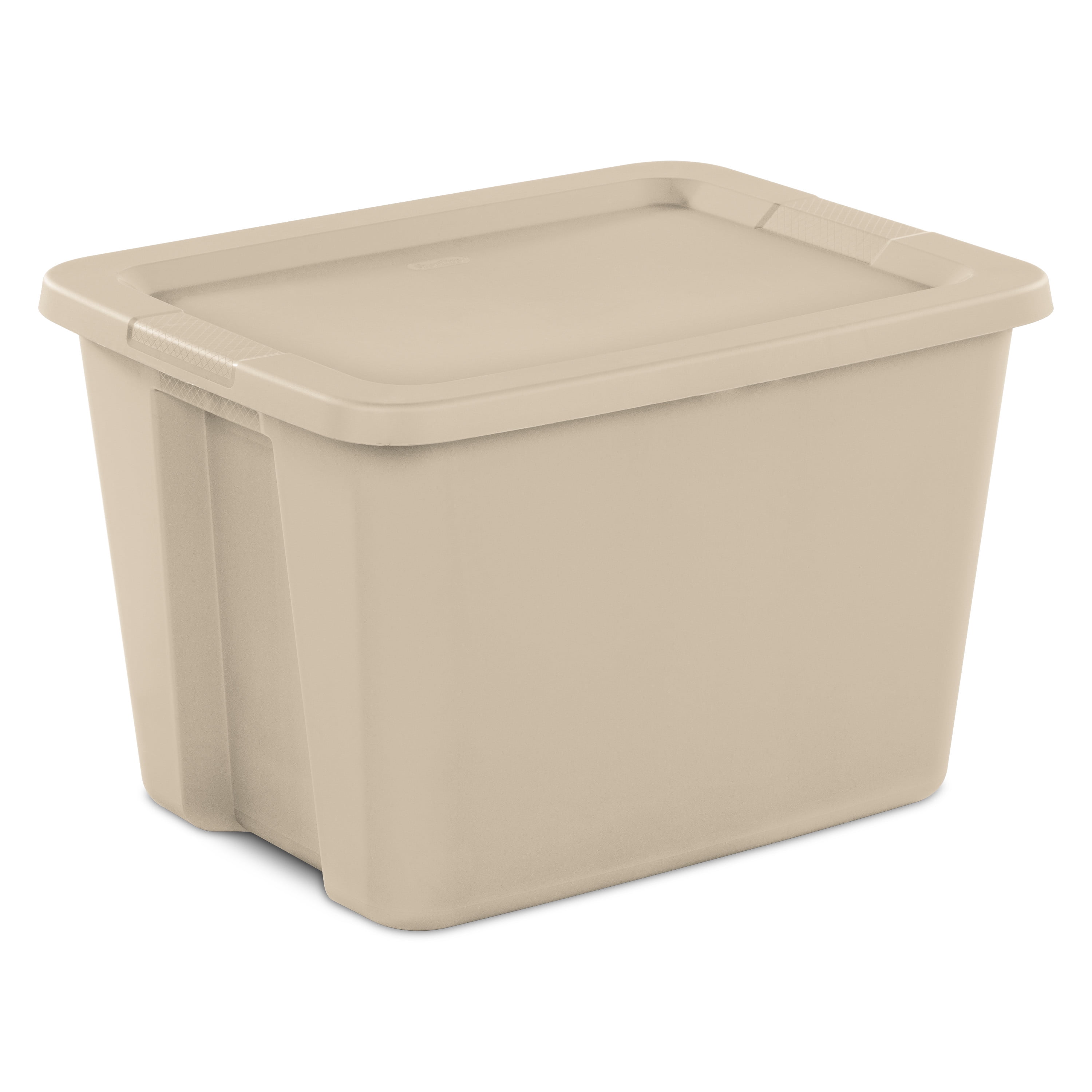 Sterilite Large Storage Bin, 18 Gallon Plastic Storage Container with SnapOn Lid, Tan  (图1) Sterilite Large Storage Bin, 18 Gallon Plastic Storage Container with SnapOn Lid, Tan  (图1)
