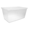 thumbnail image 1 of Sterilite Large Storage Bin, 90 Quart Clear Plastic Storage Container with Snap-On Lid, White, 1 of 9