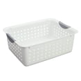 thumbnail image 1 of Sterilite Large Ultra Plastic Storage Baskets w/ Handles, White, 60 Pack, 1 of 7