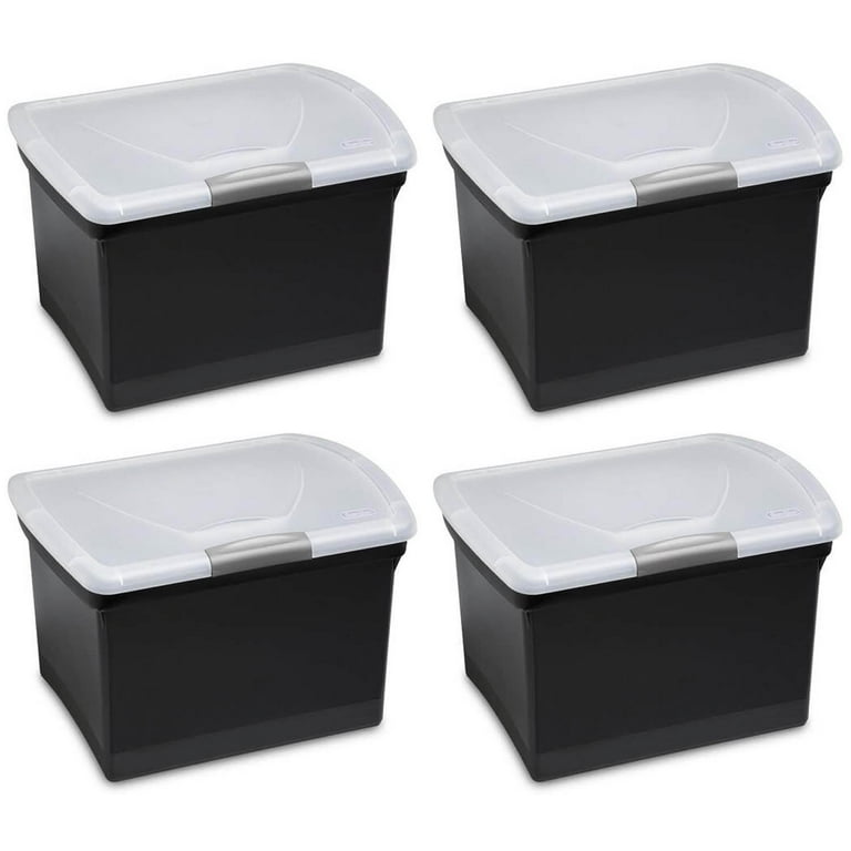 Sterilite File Box, Letter/Legal, Black