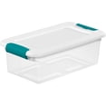 thumbnail image 1 of Sterilite Latching Storage Box 6 Quart with Lid Plastic Clear, 2 Pack, 1 of 7
