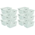 thumbnail image 1 of Sterilite Laundry Basket, 2 Bushel Plastic Hamper with Handles, Mint, 12 Pack, 1 of 8