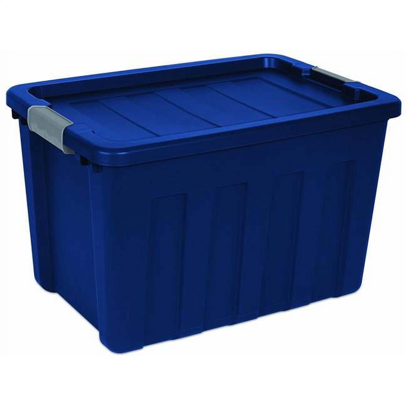 National Wholesale Liquidators 10 Gallon Blue Plastic Tote with Lid