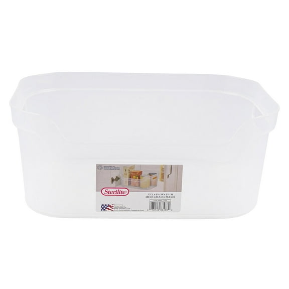 Sterilite Medium Open Plastic Storage Bin , Clear