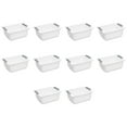 thumbnail image 1 of Sterilite Medium Stacking Basket, Open Plastic Bin, Space Saving Organizers, White, 10 Count, 1 of 9