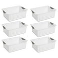 thumbnail image 1 of Sterilite Medium Ultra™ Basket, Open Plastic Storage Bin, Versatile Organization Solution, White, 6 Count, 1 of 9