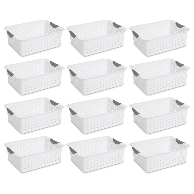 Sterilite 16228012 Small Ultra Plastic Storage Organizer Basket, White (24  Pack), 1 Piece - Foods Co.