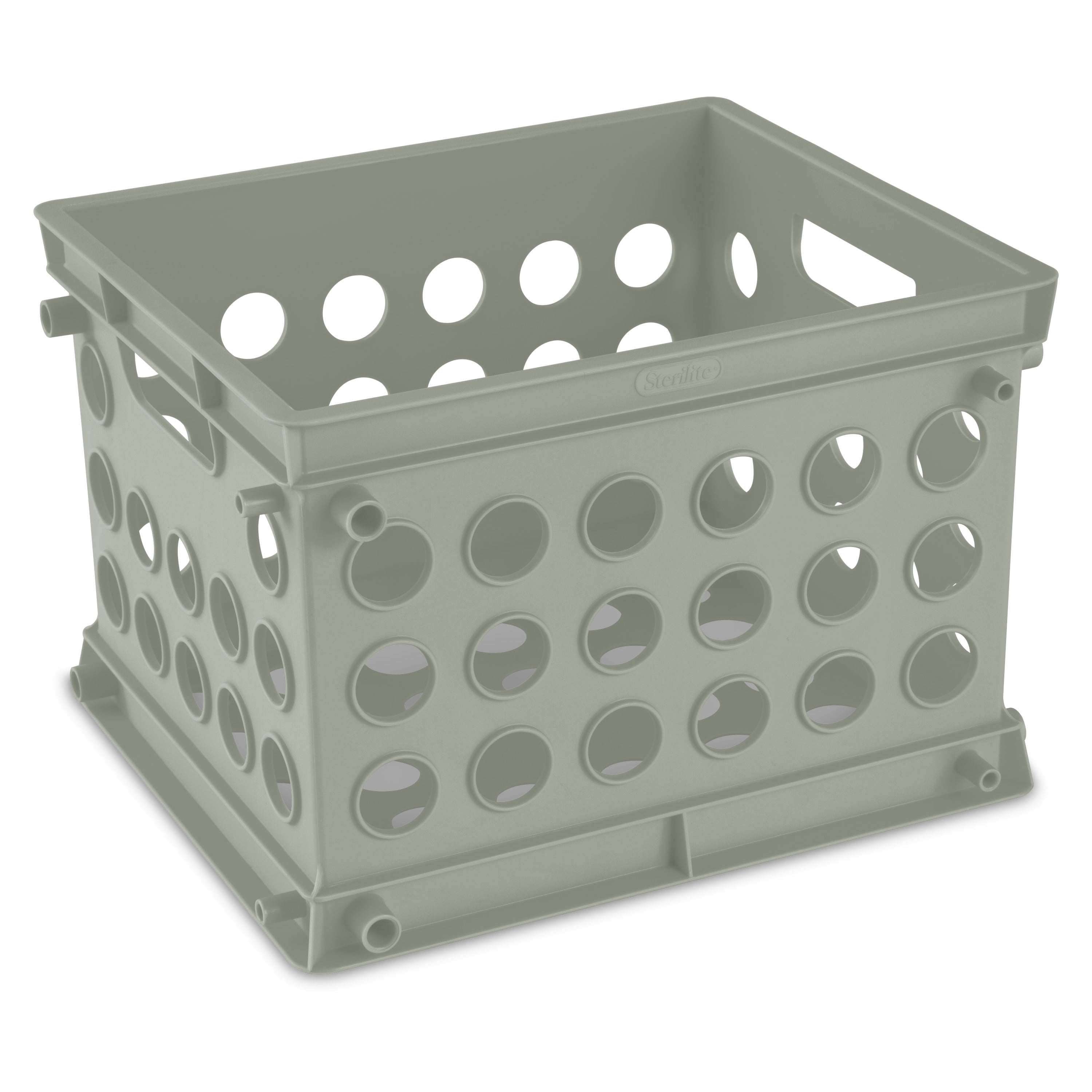Storex Mini Stackable Storage Crate, 9 x 7-3/4 x 6.375 in, Blueberry