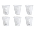 thumbnail image 1 of Sterilite Large Open Laundry Hamper, Plastic Oval Shape with Wide Opening and Carry Handles, White, 6 Pack, 1 of 9