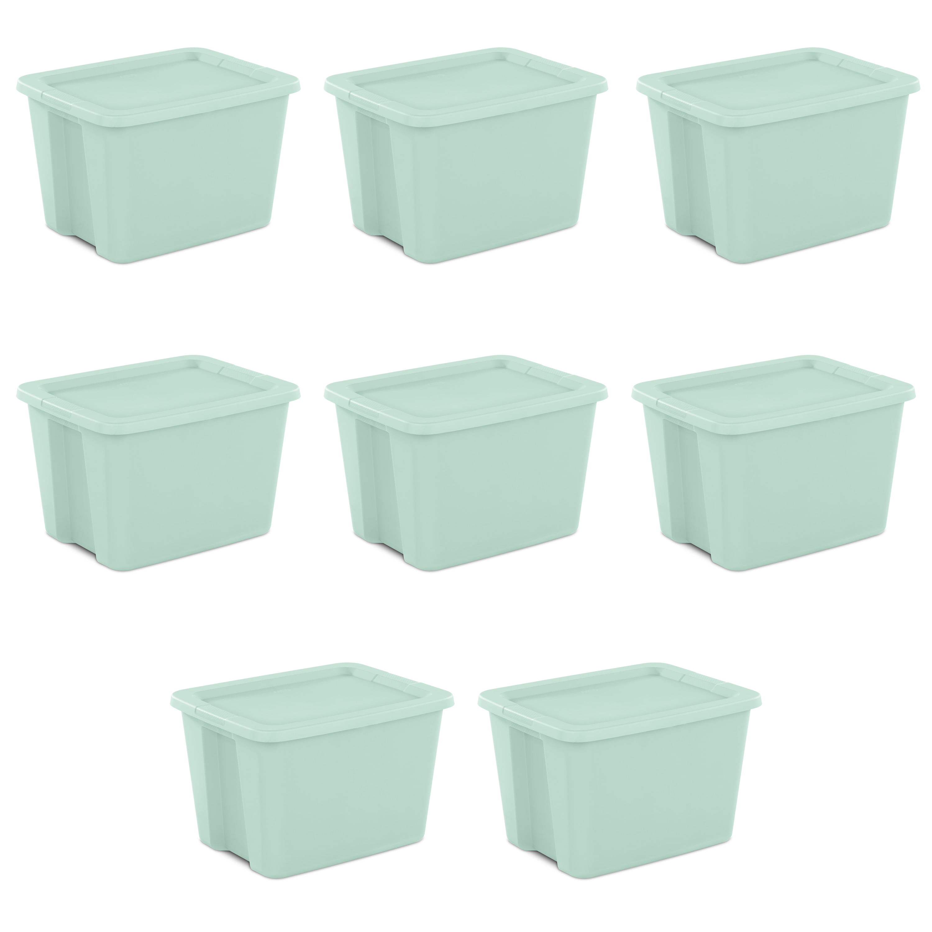 Sterilite 18 Gallon Durable Construction Molded-in Handles Tote Box- Gray,  24″ x 18.5″ x 15.8″ – Pack of 8 – Find Organizers That Fit