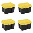 thumbnail image 1 of Sterilite Plastic 20 Gallon Gasket Tote Yellow Lily Set of 4, 1 of 11