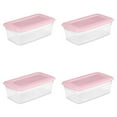 thumbnail image 1 of Sterilite Plastic 6 Qt. Storage Box Blush Pink Set of 40, 1 of 9