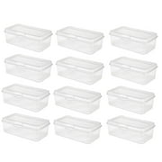 Sterilite Plastic FlipTop Latching Storage Box Container, Clear, 6 Pack