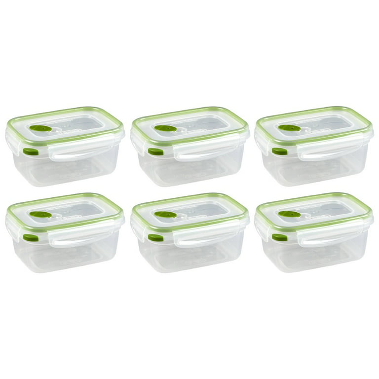 Sterilite 4.5 Cup Rectangle Ultra-Seal Food Storage Container, Green (6 Pack)