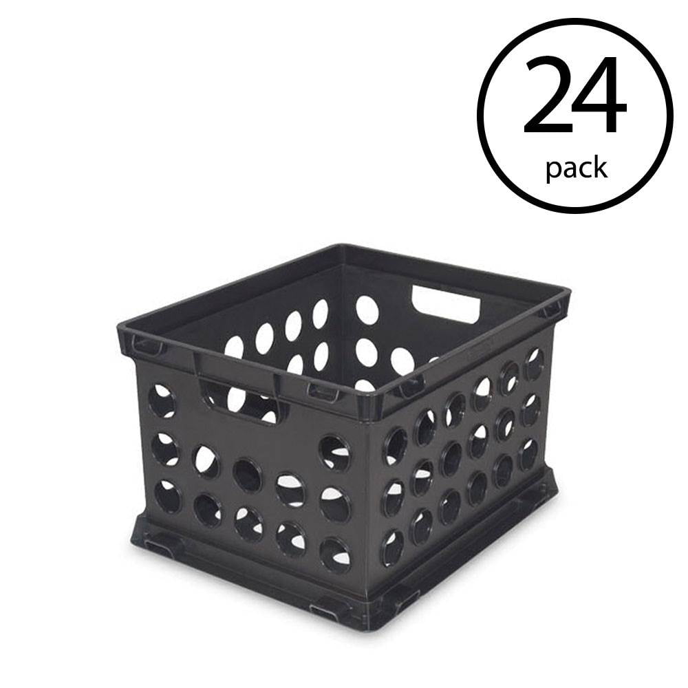 Sterilite Plastic Heavy Duty File Crate Stacking Storage Container (24