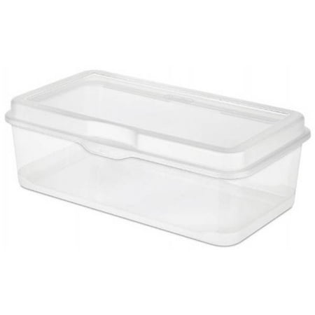 Sterilite Plastic Large FlipTop Container, Clear, Adult