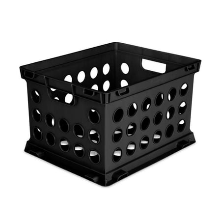 Sterilite Plastic Letter-Size File Organizer, Black, 36 Count