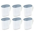 thumbnail image 1 of Sterilite Plastic Lidded Pitcher with Clear Base and Handle, Blue, 6-Pack, 1 of 9