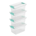 thumbnail image 1 of Sterilite Plastic Medium Clip Storage Box Container w/ Latching Lid, 4 Pack, 1 of 12